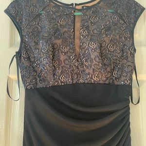 Navy blue evening dress
